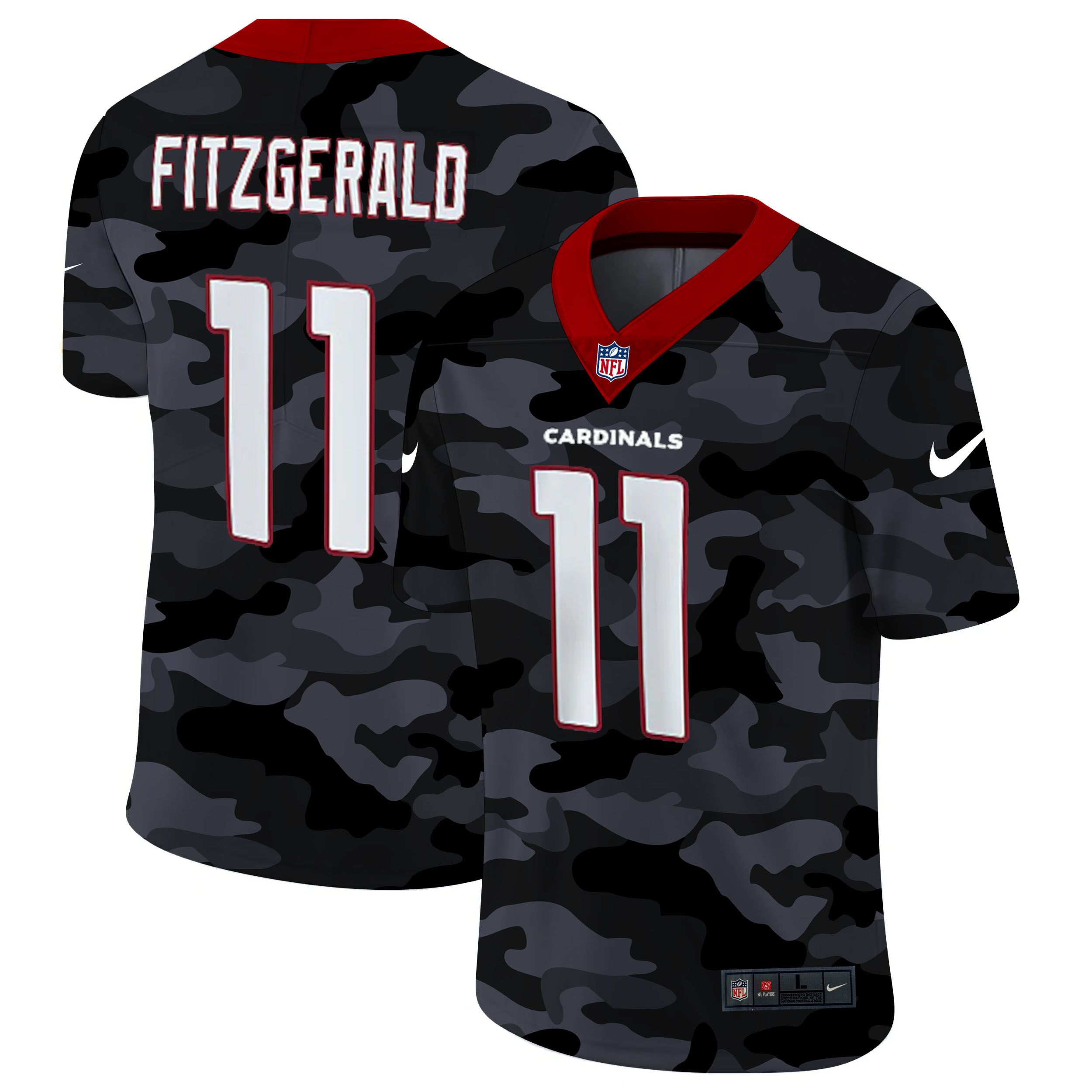 Men Arizona Cardinals 11 Fitzgerald 2020 Nike Camo Salute to Service Limited NFL Jerseys